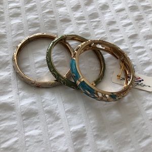 Lacquered bangle bracelet bundle